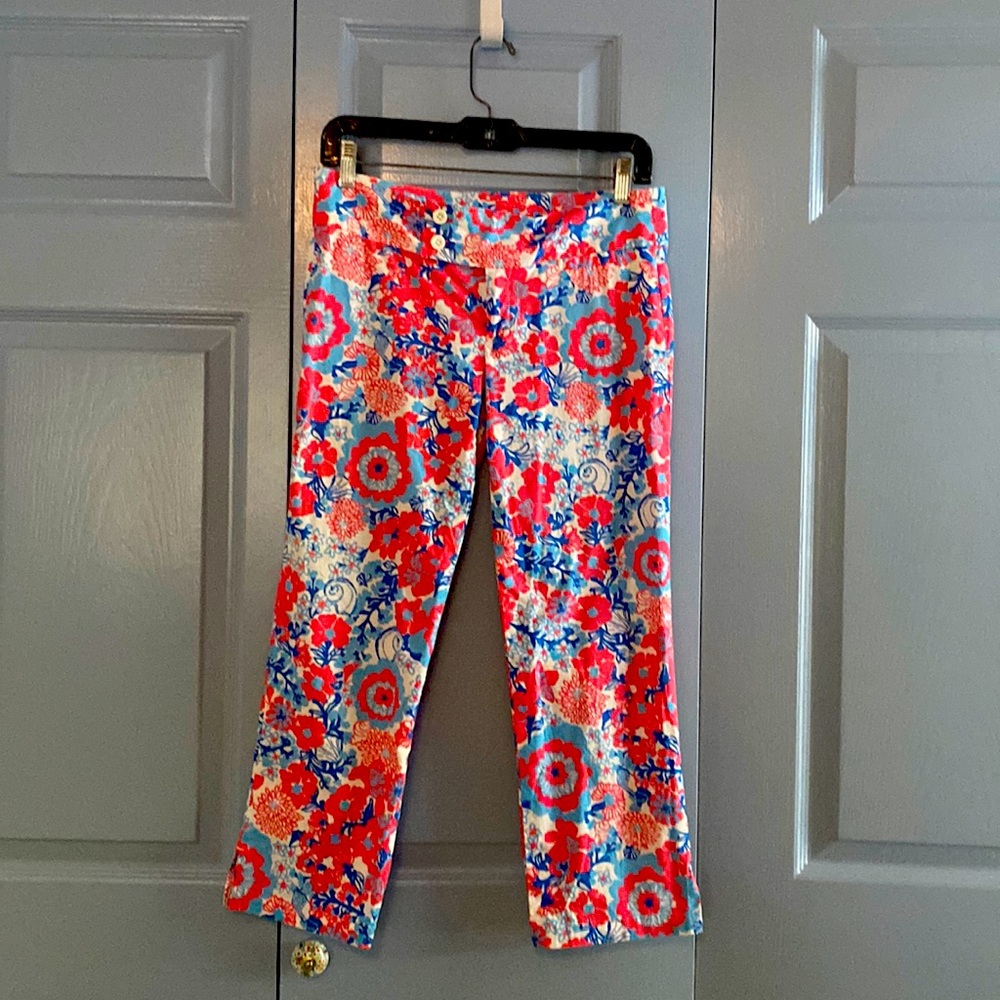 Lilly Pulitzer Palm Beach Fit Floral Pants Size 2